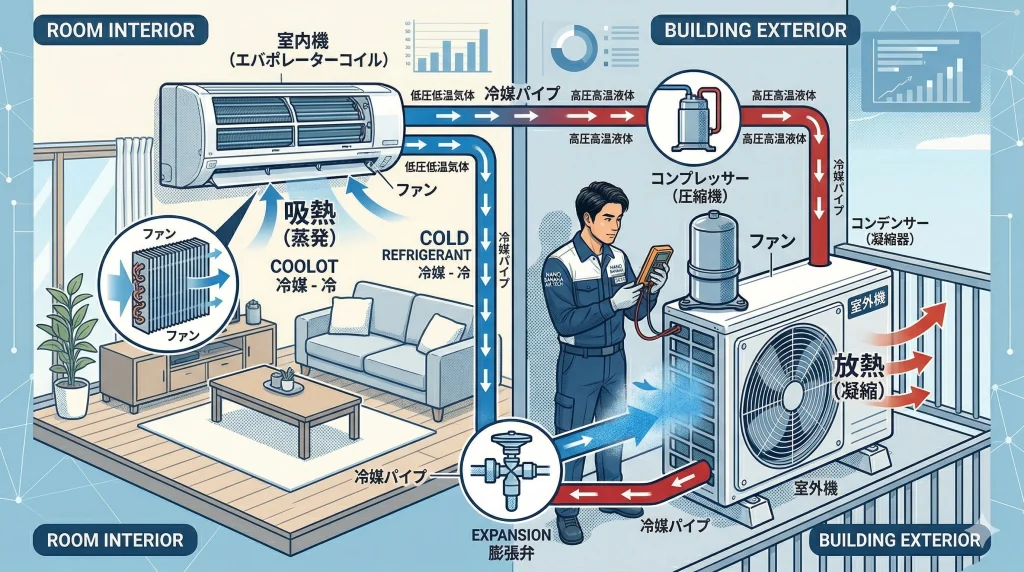 エアコン ガス補充
