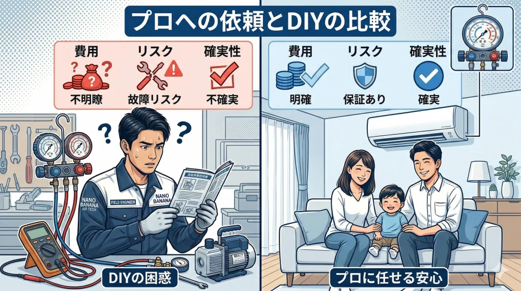 エアコン ガス補充